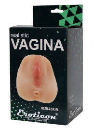 Телесный мастурбатор Realistic Vagina - вагина и анус - Eroticon - во Владивостоке купить с доставкой