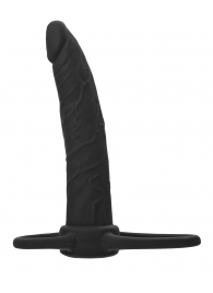 Черная насадка на пенис для двойного проникновения Black Red - 16,5 см. - ToyFa - купить с доставкой во Владивостоке