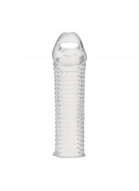 Текстурированная насадка на пенис Clear Textured Penis Enhancing Sleeve Extension - 16,5 см. - BlueLine - во Владивостоке купить с доставкой