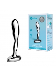 Стальной стимулятор простаты Stainless Steel Prostate Plug - 11,5 см. - b-Vibe - во Владивостоке купить с доставкой