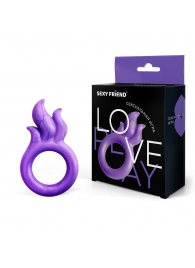 Фиолетовое эрекционное кольцо с язычками пламени - 1137 - во Владивостоке купить с доставкой
