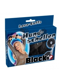 Черные меховые наручники Love Cuffs Black - Orion - купить с доставкой #SOTBIT_REGIONS_UF_V_REGION_NAME#