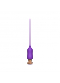 Фиолетовый тонкий стимулятор Nipple Vibrator - 23 см. - I-MOON - купить с доставкой во Владивостоке