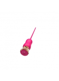 Розовый тонкий стимулятор Nipple Vibrator - 23 см. - I-MOON - купить с доставкой во Владивостоке