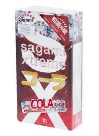 Ароматизированные презервативы Sagami Xtreme COLA - 10 шт. - Sagami - купить с доставкой во Владивостоке