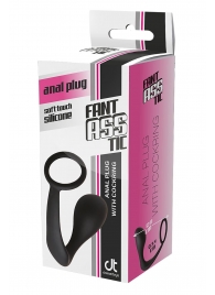 Черное эрекционное кольцо с анальной пробкой Anal Plug With Cockring - Dream Toys - во Владивостоке купить с доставкой