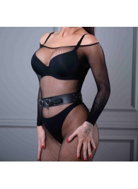 Черный кожаный пояс Sex Game - БДСМ Арсенал - купить с доставкой во Владивостоке