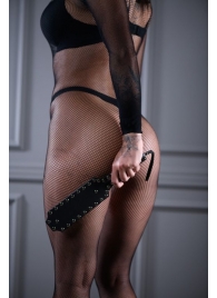 Кожаная шлепалка Sex Game с заклепками - 33 см. - БДСМ Арсенал - купить с доставкой во Владивостоке