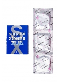 Розовые презервативы Sagami Xtreme FEEL FIT 3D - 3 шт. - Sagami - купить с доставкой во Владивостоке