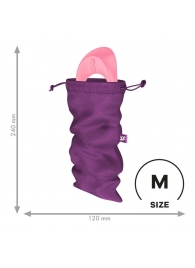Фиолетовый мешочек для хранения игрушек Treasure Bag M - Satisfyer - купить с доставкой во Владивостоке