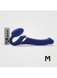 Синий безремневой страпон Multi Orgasm Size M с клиторальной стимуляцией - Strap-on-me - купить с доставкой во Владивостоке