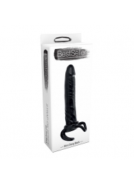 Чёрная насадка-фаллос для двойного проникновения INFLATABLE DILDO SLIM DONG  - 13,5 см. - Toyz4lovers - во Владивостоке купить с доставкой