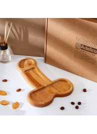 Деревянное блюдо для подачи в форме члена (32,5 х 20 х 1,7 см) - Сима-Ленд - купить с доставкой во Владивостоке