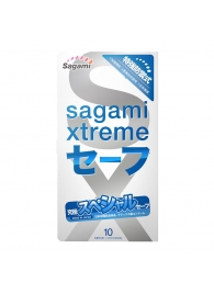 Презервативы Sagami Xtreme Ultrasafe с двойным количеством смазки - 10 шт. - Sagami - купить с доставкой во Владивостоке