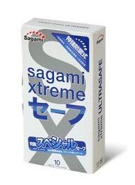 Презервативы Sagami Xtreme Ultrasafe с двойным количеством смазки - 10 шт. - Sagami - купить с доставкой во Владивостоке