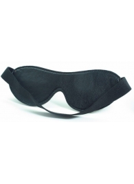 Черная кожаная маска на глаза - БДСМ Арсенал - купить с доставкой во Владивостоке