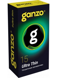 Прозрачные ультратонкие презервативы Ganzo Ultra thin - 15 шт. - Ganzo - купить с доставкой во Владивостоке