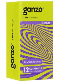 Тонкие презервативы для большей чувствительности Ganzo Sence - 12 шт. - Ganzo - купить с доставкой во Владивостоке