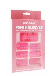 Набор из 7 розовых насадок на пенис ONE-A-DAY PENIS SLEEVES PINK - Seven Creations - во Владивостоке купить с доставкой