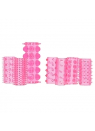 Набор из 7 розовых насадок на пенис ONE-A-DAY PENIS SLEEVES PINK - Seven Creations - во Владивостоке купить с доставкой