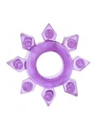 Фиолетовое гелевое эрекционное кольцо-звезда - Toyfa Basic - во Владивостоке купить с доставкой