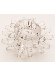 Прозрачное гелевое эрекционное кольцо с шипиками - Toyfa Basic - во Владивостоке купить с доставкой