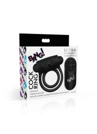 Черное эрекционное виброкольцо 28X Remote Control Vibrating Cock Ring   Bullet - XR Brands - во Владивостоке купить с доставкой