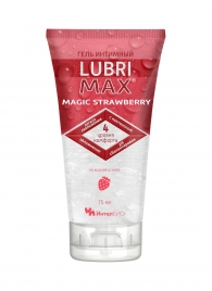 Интимный гель-смазка на водной основе Lubrimax Magic Strawberry - 75 мл. - ИнтелБИО - купить с доставкой во Владивостоке