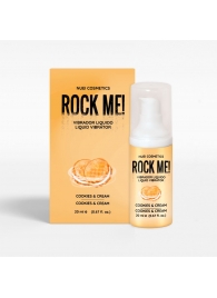 Жидкий вибратор Nuei Rock Me! с ароматом печенья и сливок - 20 мл. - Nuei cosmetics - купить с доставкой во Владивостоке