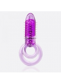 Фиолетовое виброкольцо с подхватом мошонки DOUBLE O 8 PURPLE - Screaming O - во Владивостоке купить с доставкой