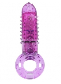 Фиолетовое эрекционное кольцо с вибрацией и пальчиком OYEAH PURPLE - Screaming O - во Владивостоке купить с доставкой