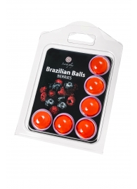 Набор из 6 шариков с массажным маслом Brazilian Balls с ароматом ягод - Secret Play - купить с доставкой во Владивостоке