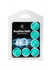 Набор из 6 шариков с массажным маслом Brazilian Balls с охлаждающим эффектом - Secret Play - купить с доставкой во Владивостоке