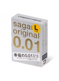 Презервативы Sagami Original 0.01 L-size увеличенного размера - 2 шт. - Sagami - купить с доставкой во Владивостоке