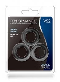 Набор из 3 черных эрекционных колец Black Small Penis Rings - Blush Novelties - во Владивостоке купить с доставкой
