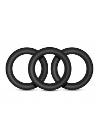 Набор из 3 черных эрекционных колец Black Small Penis Rings - Blush Novelties - во Владивостоке купить с доставкой