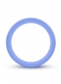 Голубое люминесцентное кольцо Silicone Glo Cock Ring - Blush Novelties - во Владивостоке купить с доставкой