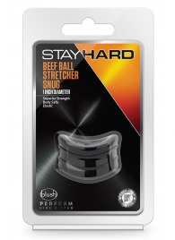 Черное эрекционное кольцо на мошонку Beef Ball Stretcher Snug - Blush Novelties - во Владивостоке купить с доставкой