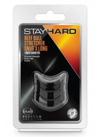 Черное эрекционное кольцо на мошонку Beef Ball Stretcher Snug X Long - Blush Novelties - во Владивостоке купить с доставкой