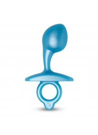 Голубая анальная пробка для массажа простаты Bulb Silicone Prostate Plug - 10,7 см. - b-Vibe - во Владивостоке купить с доставкой