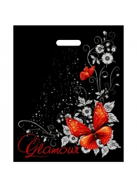 Черный пакет Glamour с вырубной ручкой (38х47 см) - Сима-Ленд - купить с доставкой во Владивостоке