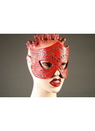 Красная маска-очки с фурнитурой в виде заклепок - Подиум - купить с доставкой во Владивостоке