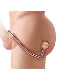 Кольцо на пенис с анальным стимулятором Stainless Steel Anal Hook   Cock Ring - BlueLine - во Владивостоке купить с доставкой