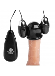 Черная стимулирующая насадка для головки полового члена Multi Speed Vibrating Penis Head Teaser - XR Brands - во Владивостоке купить с доставкой