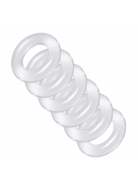 Комплект из 6 прозрачных эрекционных колец Ring Master Custom Ball Stretcher Kit - XR Brands - во Владивостоке купить с доставкой