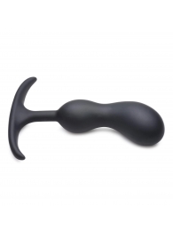 Черный массажер простаты с утяжелителями Premium Silicone Weighted Prostate Plug Medium - 16,3 см. - XR Brands - во Владивостоке купить с доставкой