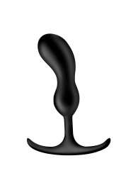 Черный массажер простаты с утяжелителями Premium Silicone Weighted Prostate Plug Medium - 16,3 см. - XR Brands - во Владивостоке купить с доставкой