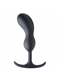 Черный массажер простаты с утяжелителями Premium Silicone Weighted Prostate Plug Large - 18,8 см. - XR Brands - во Владивостоке купить с доставкой