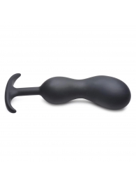 Черный массажер простаты с утяжелителями Premium Silicone Weighted Prostate Plug XL - 20,8 см. - XR Brands - во Владивостоке купить с доставкой