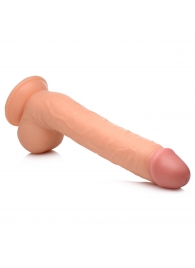 Телесный фаллоимитатор-гигант на присоске Long Logan 10’’ Dildo with Balls - 27,4 см. - XR Brands